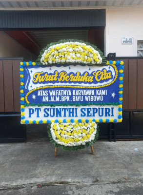 Papan Bunga Duka di Mebarok